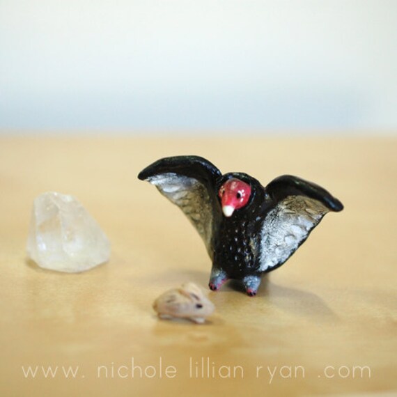 Turkey Vulture Totem Animal Figurine // by NicholeLillianRyan