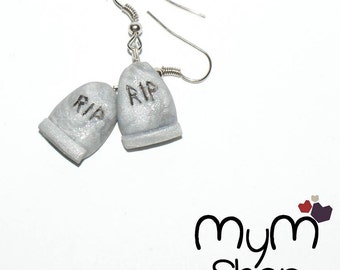 Tombstone earrings RIP Halloween
