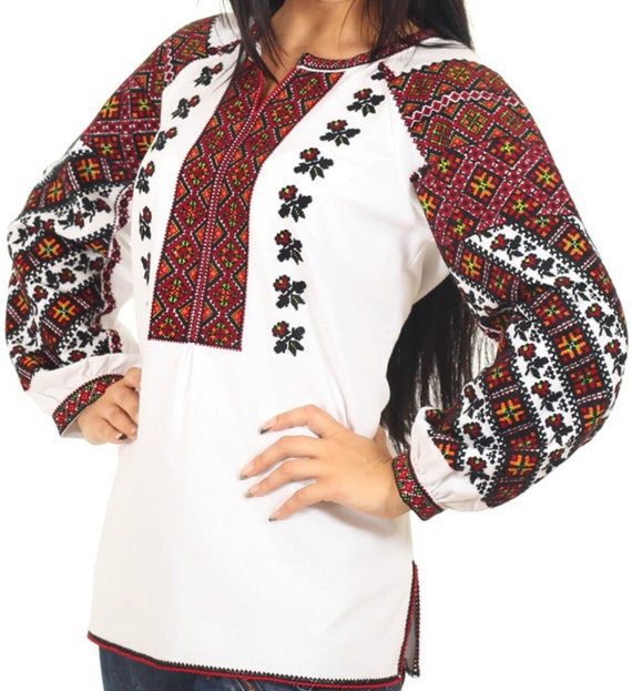 Borshchiv Vyshivanka Ukrainian folk women's linen by kievgiftshop