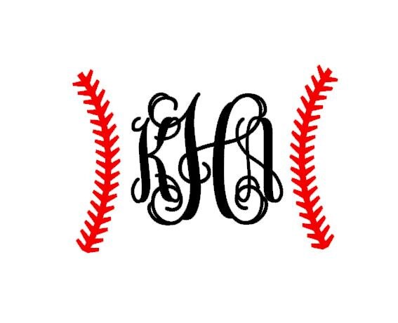 Download Baseball Stitches Monogram instant download cut file - SVG ...