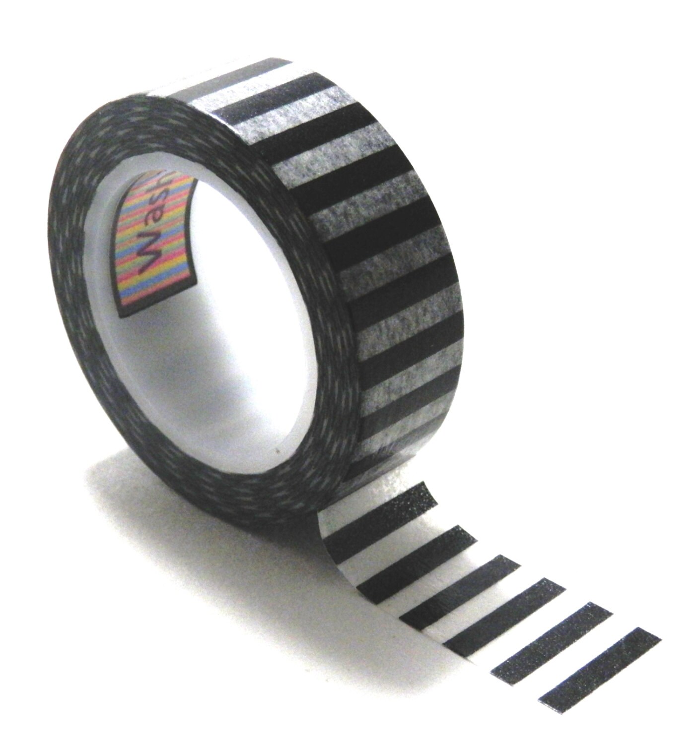 Black and White Horizontal Stripes Washi Tape Paper Masking