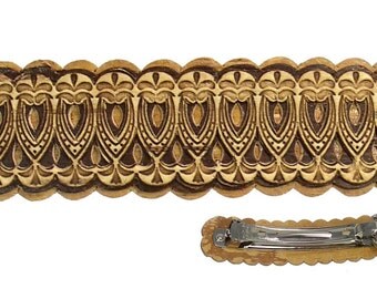 Russian Birch Bark Barrette Hair Clip #0864