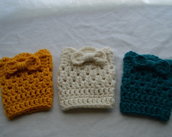 Girls Boot Cuffs 1 Pair- Pick Color and Size- Made to Order
