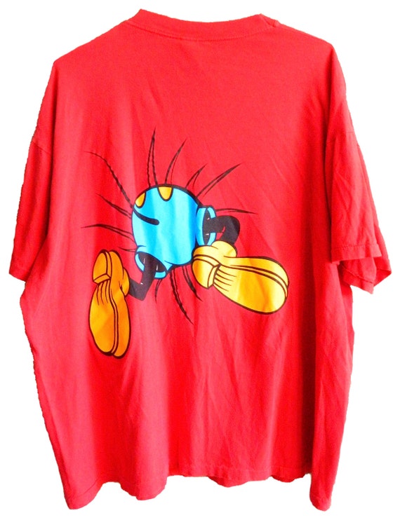 Vintage Red Mickey Mouse Disney Shirt %100 by VELVETMETALVINTAGE