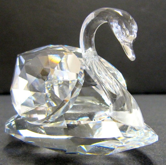 Swarovski Crystal Swan Large 2 1/4 Tall 2/