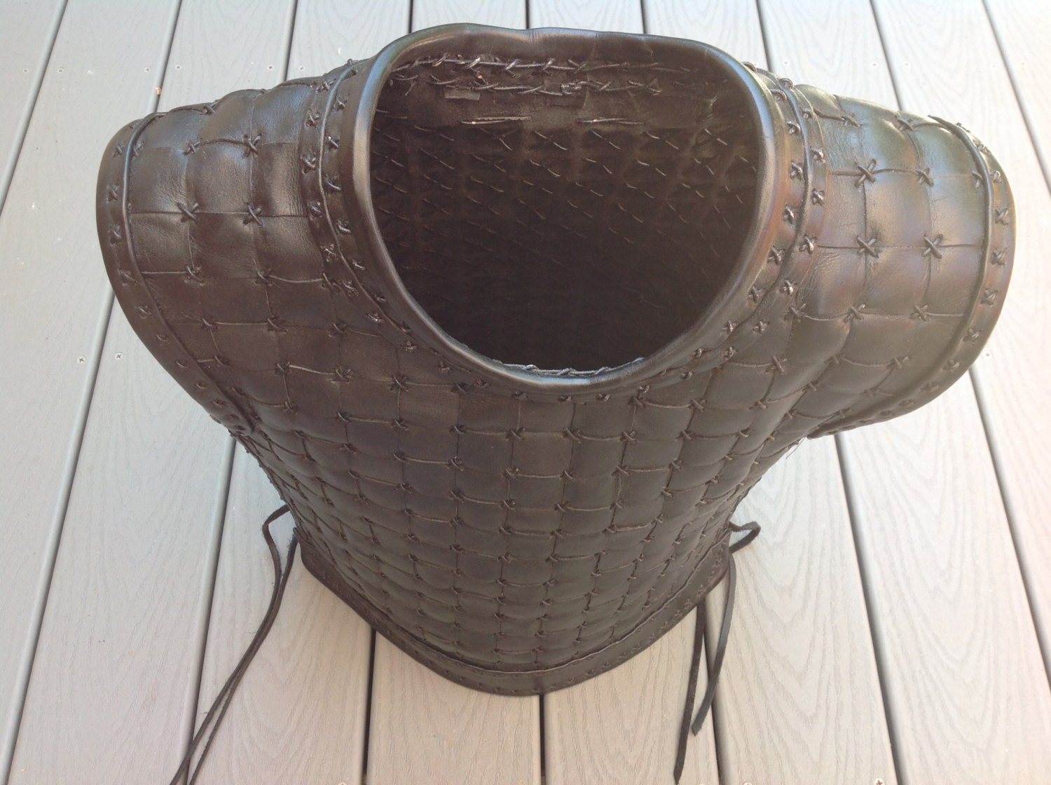 Viking Leather Armor Breastplate Black