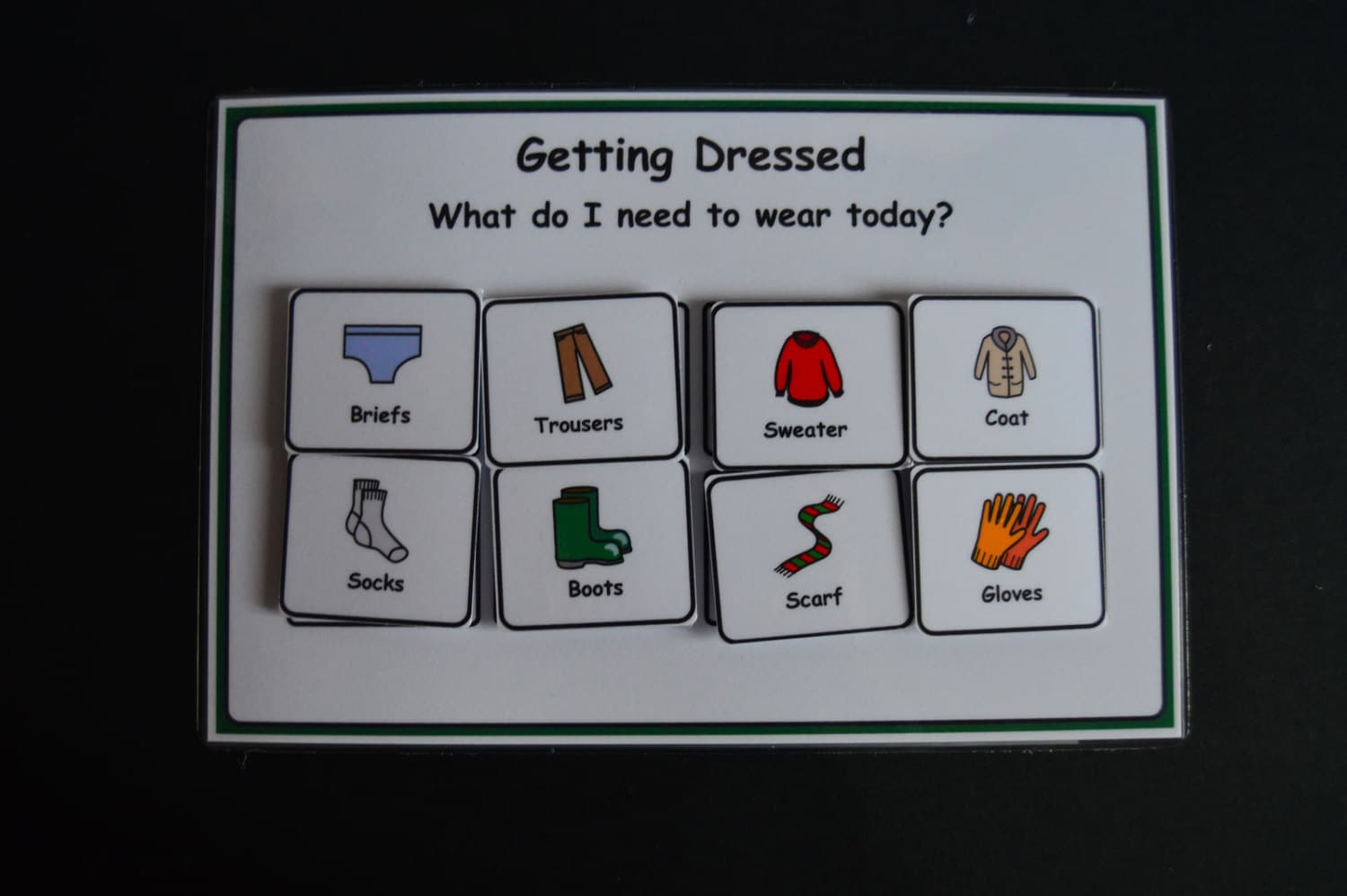 My Getting Dressed Chart Visual Support Visual Aid for