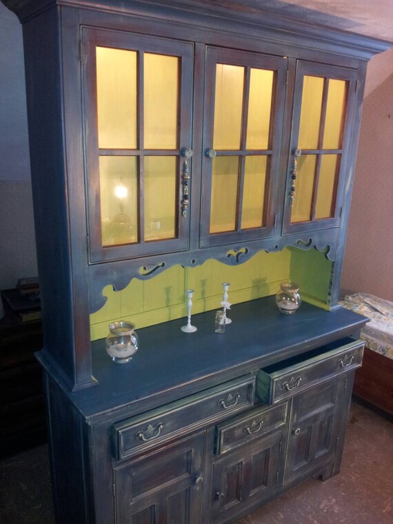 Items similar to Upcycled china hutch on Etsy