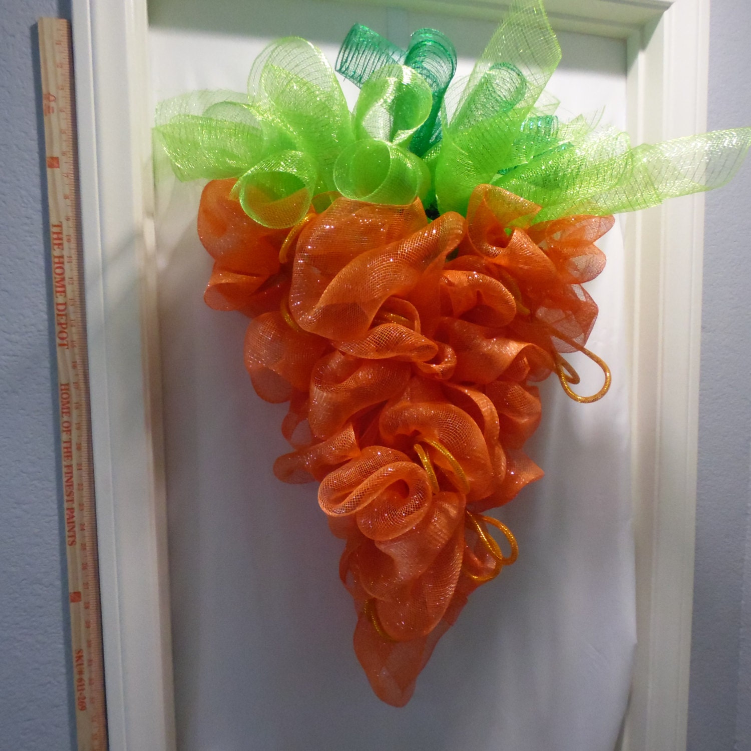 Easter Carrot Wreath Deco Mesh Wreath Front Door Wreath
