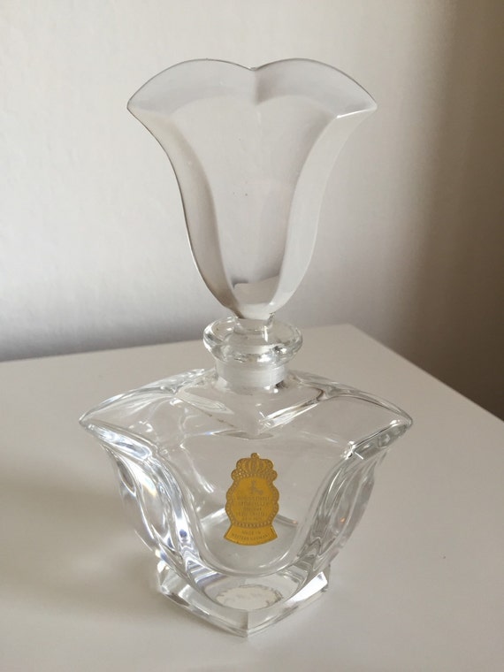 Imperlux Lead Crystal West Germany Perfume Bottle 63/4
