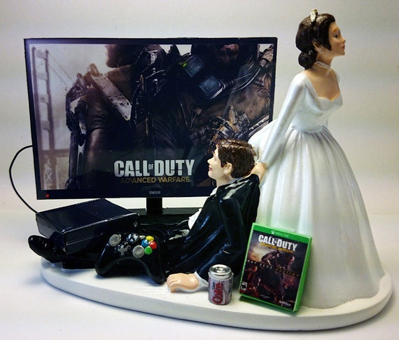  Gamer  Addict Xbox One Funny Wedding  Cake  by 