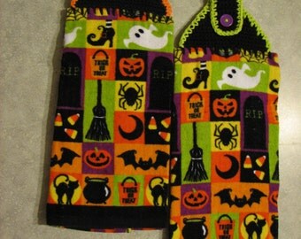 Halloween Crocheted Top Hanging Full Towel