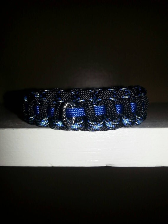 Blue Law Enforcement bracelet police ankle by SpecialTieSpecialtie