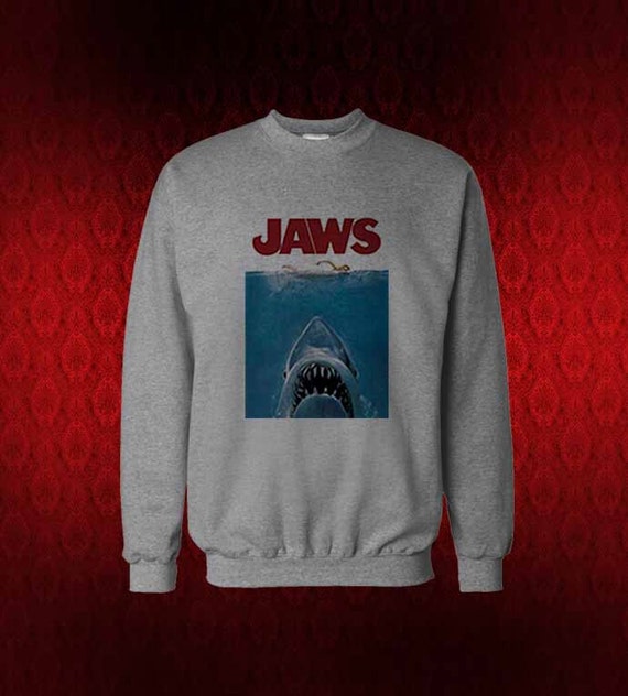 jaws sweater Sweatshirt Crewneck Men or Women Unisex by honesty22