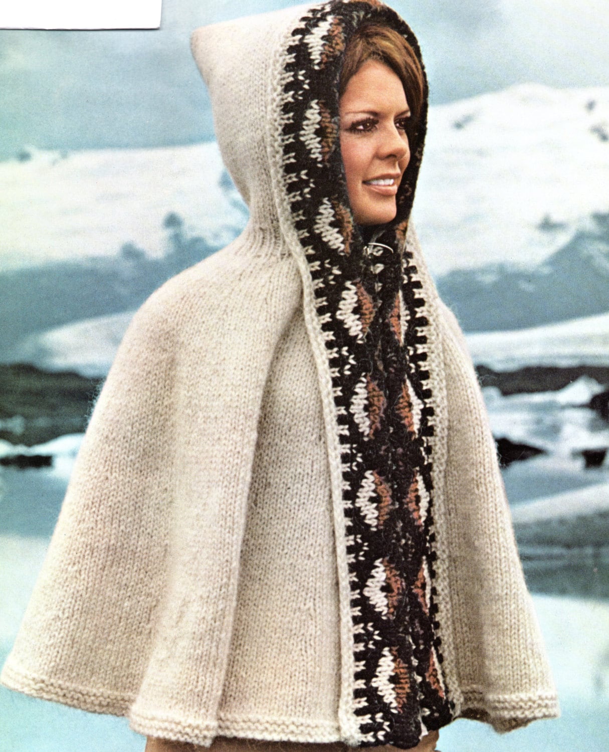Poncho Cape With Hood Knitting Pattern Hooded Southwest