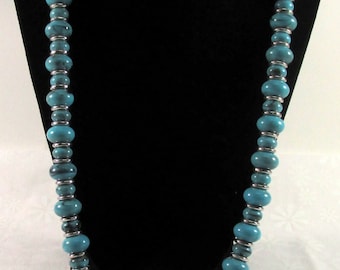 Monet Faux Turquoise Vintage Necklace