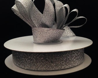 25 yard x 1.5'' Silver or Gold Metallic Ribbon