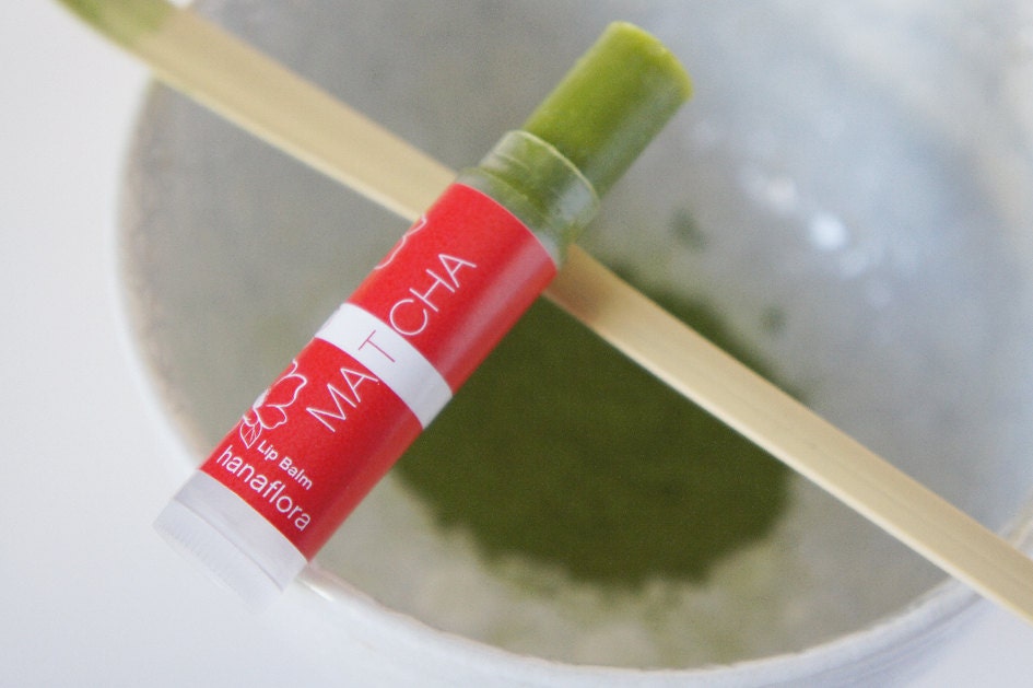 Matcha Lip Balm 100 Natural Japanese Green Tea Lip by hanaflora