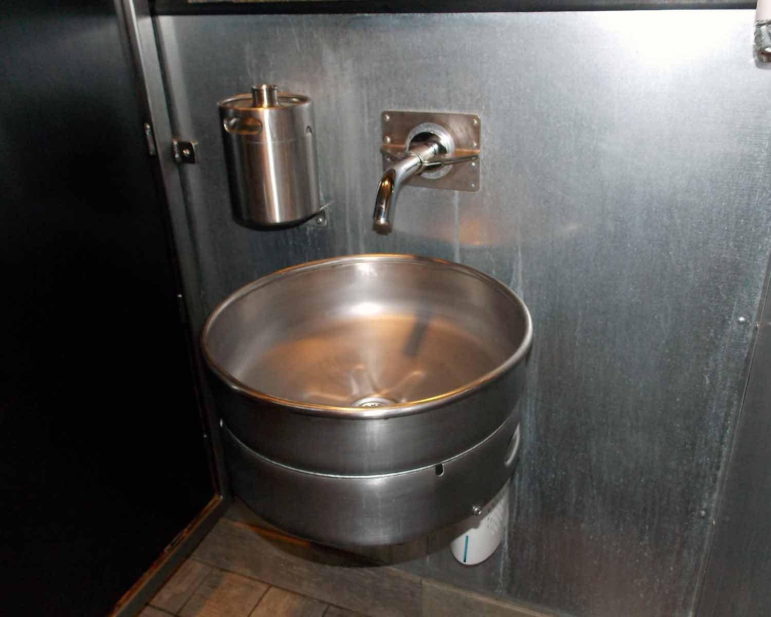 beer keg bathroom sink