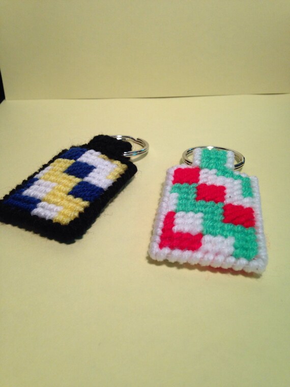 Items similar to Plastic canvas keychain on Etsy