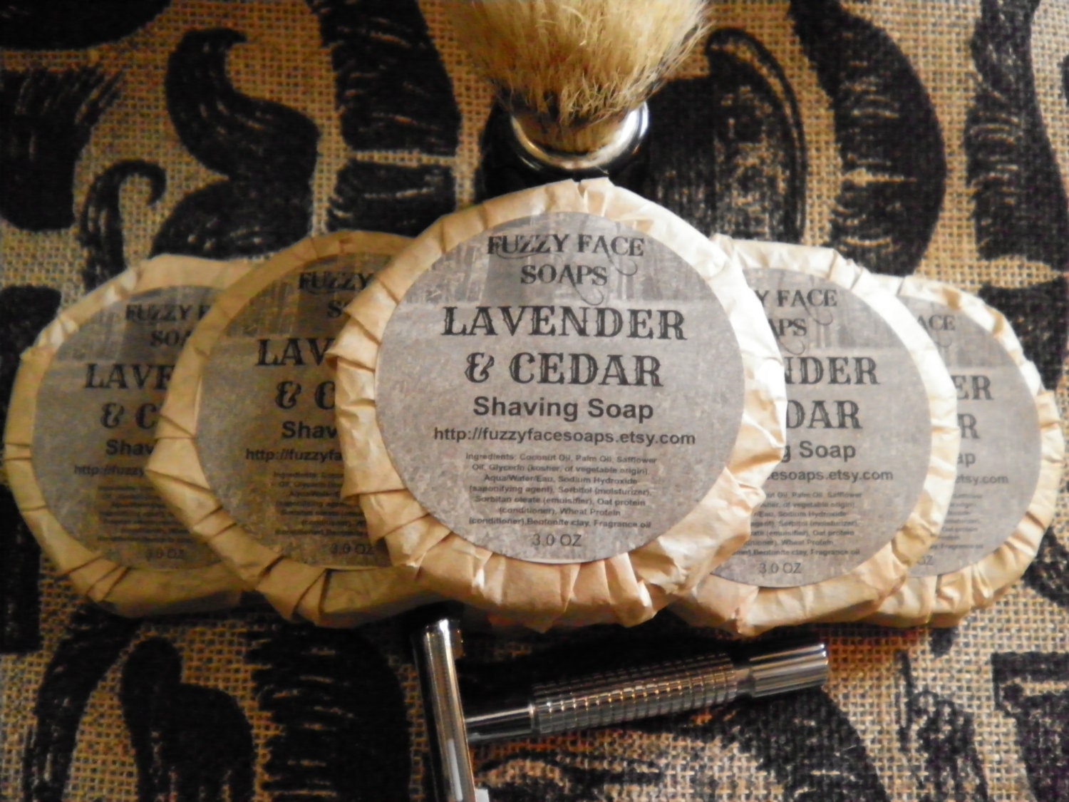 LAVENDER & CEDAR SCENTED Shaving Soap 3.0 oz