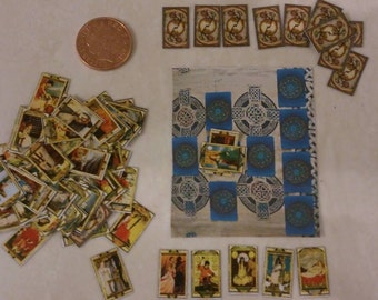 Dolls house miniature Tarot Cards 1/12 scale with mat