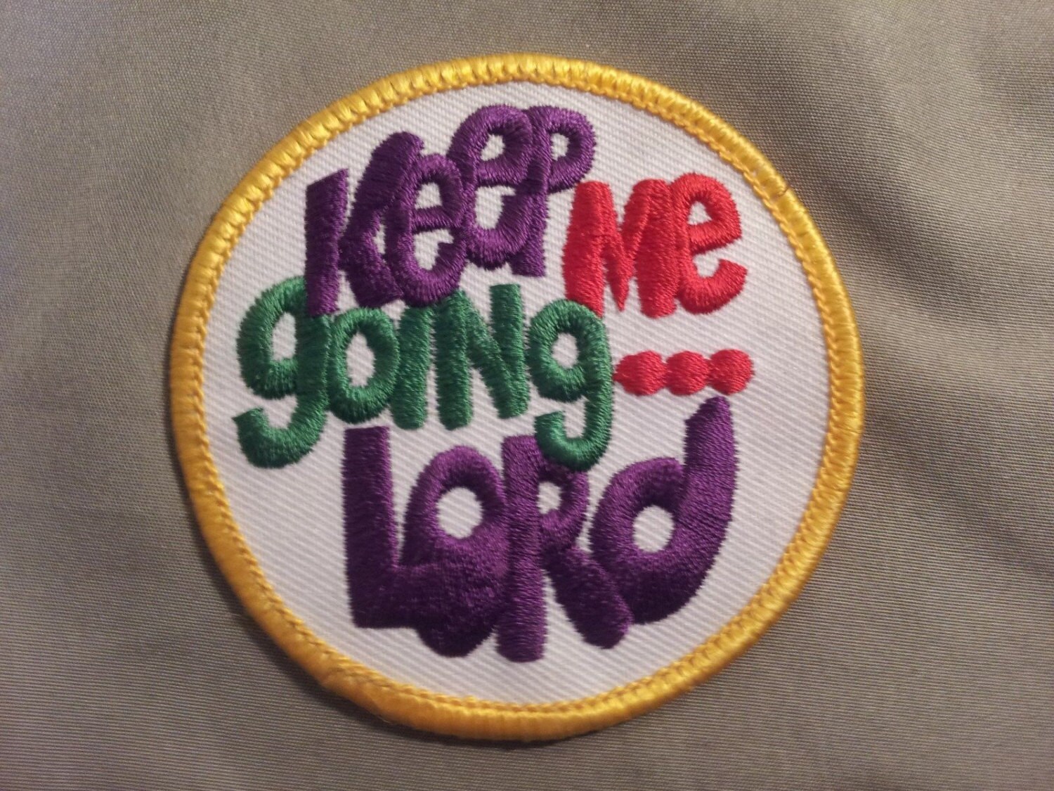 Embroidered Vintage Clothing Patch Keep Me Going by AwesomeWares