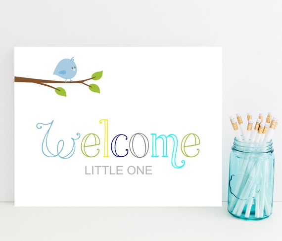 Welcome baby boy card