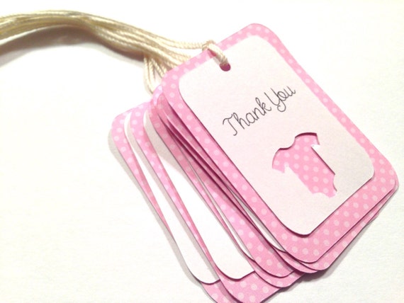 Baby Shower Thank You Tags Gift Tag Hang by WhimsicalOwlDesigns