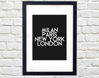 Paris milan new york | Etsy