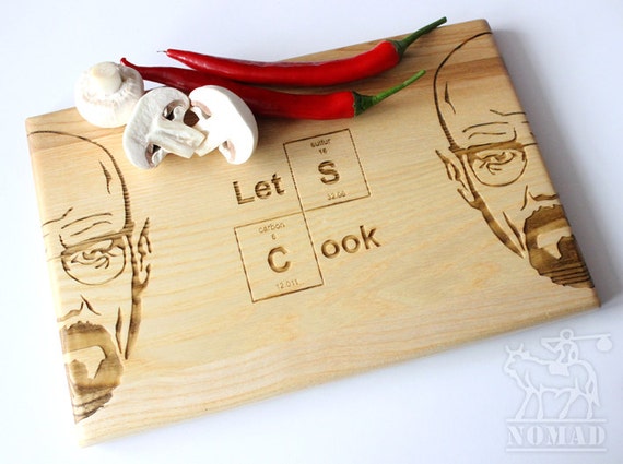 Items Similar To Breaking Bad Cutting Board Lets Cook Heisenberg Engraved Walter White 