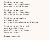 Find me a rover.. by Maggie Molloy. Modern poetry. Modern Love Poems ...
