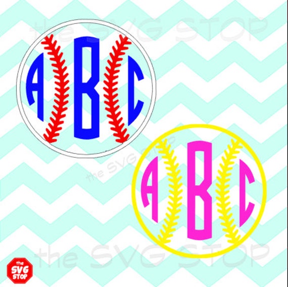 Download Items similar to Baseball softball monogram design SVG and studio files for Cricut, Silhouette ...