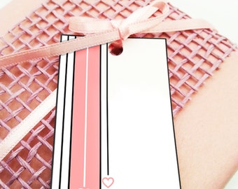 Printable love gift tags, printable tags, heart gift tags, favor tags, editable tags