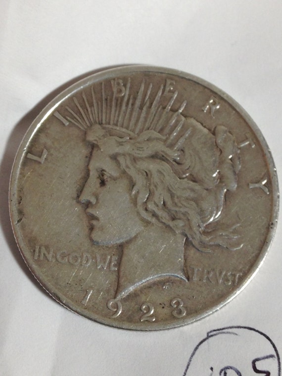 1923 Silver Peace Dollar No Mint Mark