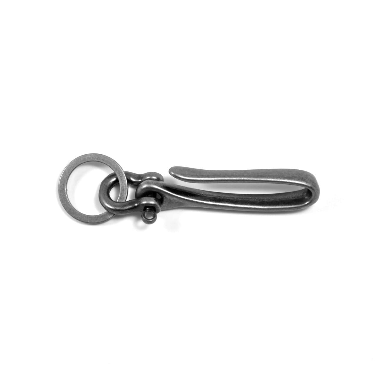 Japanese Brass Fish Hook Keychain in Gunmetal by TokyoBrassCompany