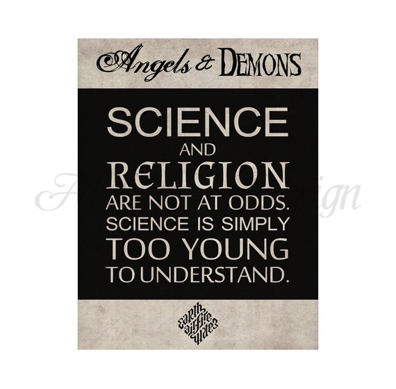 Items similar to Angels And Demons / Dan Brown / Robert Langdon Series / Quote Posters Instant