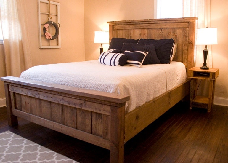  Farmhouse  Bed  Rustic Furniture Wooden Bed  Please contact