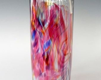 Watercolor Series Hand Blown Art Glass Vase by Rebecca Zhukov
