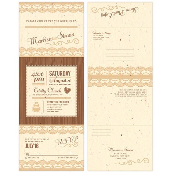  Rustic Seal And Send Wedding Invitations