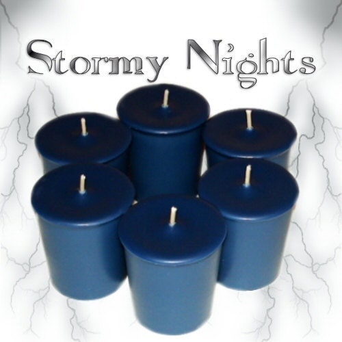 6 Stormy Nights Votive Candles Fresh Air Ozone Water Scent