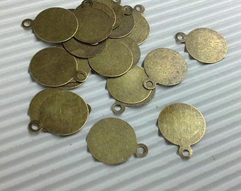500pc antique bronze 10mm iron pendant-5135x5