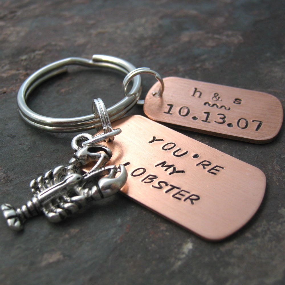 Personalized You're My Lobster Keychain with lobster