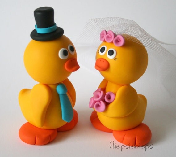 Custom Duck Wedding  Cake  Topper  Yellow 