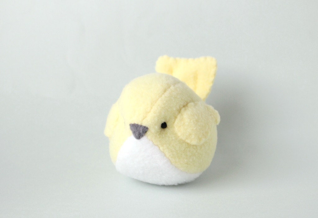 pastel yellow fleece bird stuffed animal childrens by pastel yellow fleece bird stuffed animal childrens by