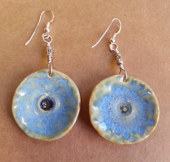Pierced Earrings Dangles Pottery Handmade Pottery Beads