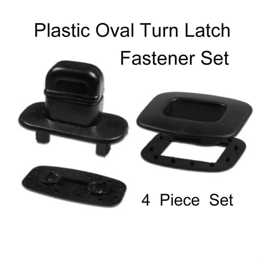 10 SETS 4 Piece Plastic Oval Turn Latch Fastener New Style