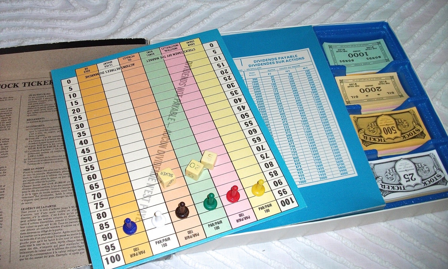 Vintage Stock Ticker Family Board Game Business Stock Market