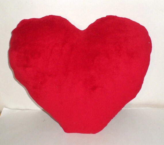 plush heart pillows