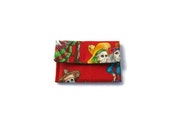Skeleton Party on Red  Mini Pocket Jewelry Pouch